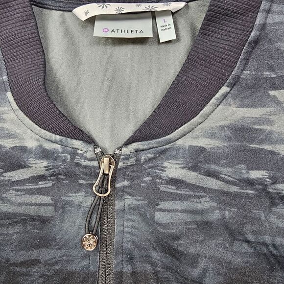 Athleta Grey and Black Full Zip Long Sleeve Jacket Women's Size Large - Picture 4 of 10